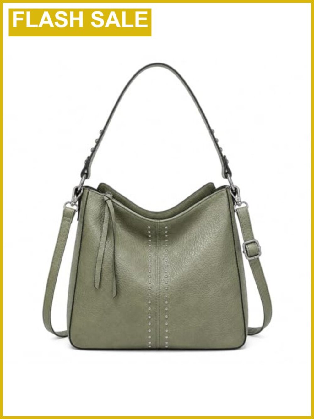 Chic Hobo Bag for Women PU Leather Crossbody Shoulder Purse Large Capacity